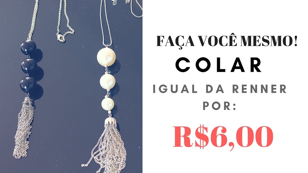 COLAR DE ESFERAS IGUAL DA RENNER - DIY