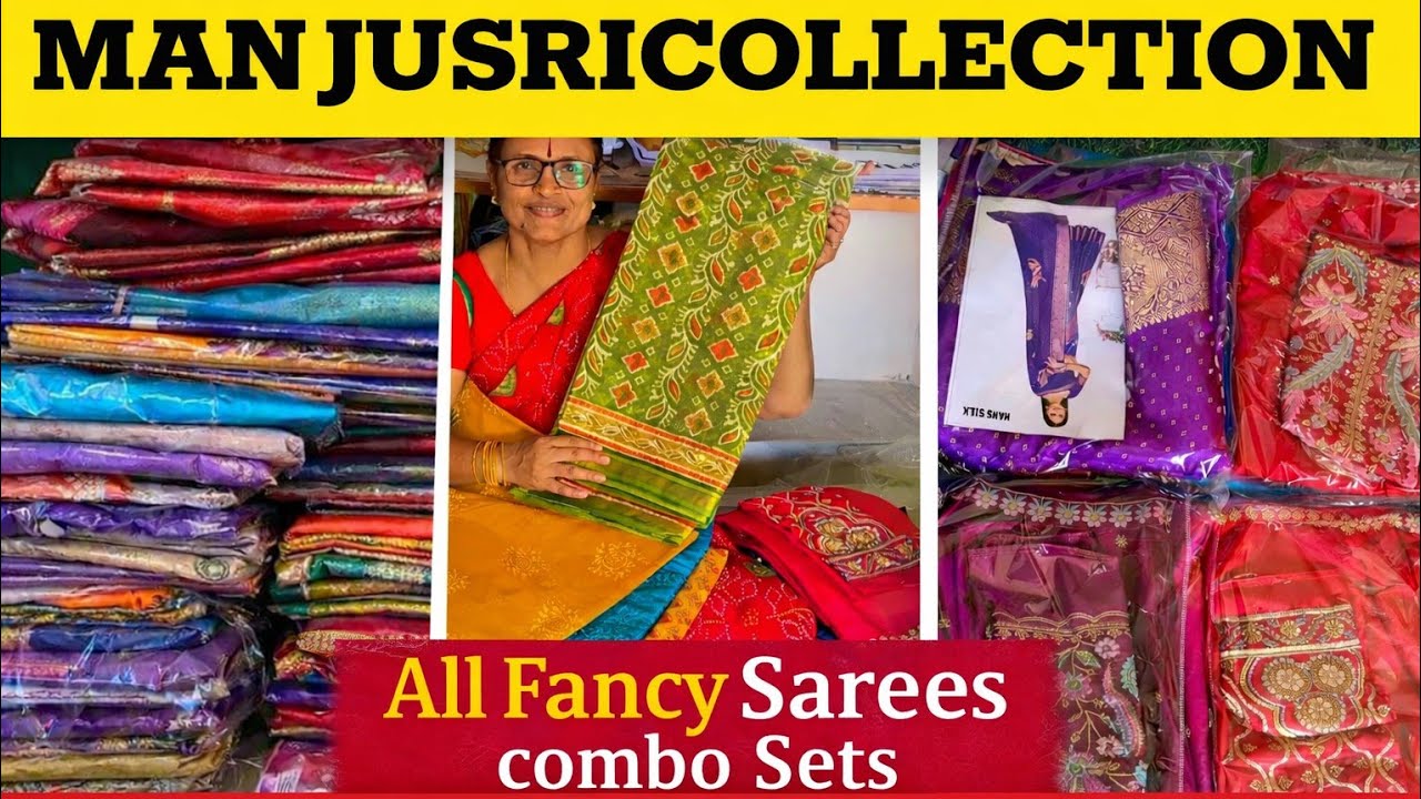 🔴All Fancy Sarees Combo Sets 🔥 Live Sale | Best Price Fancy Sarees Combo | Manjusricollection Live 🔴