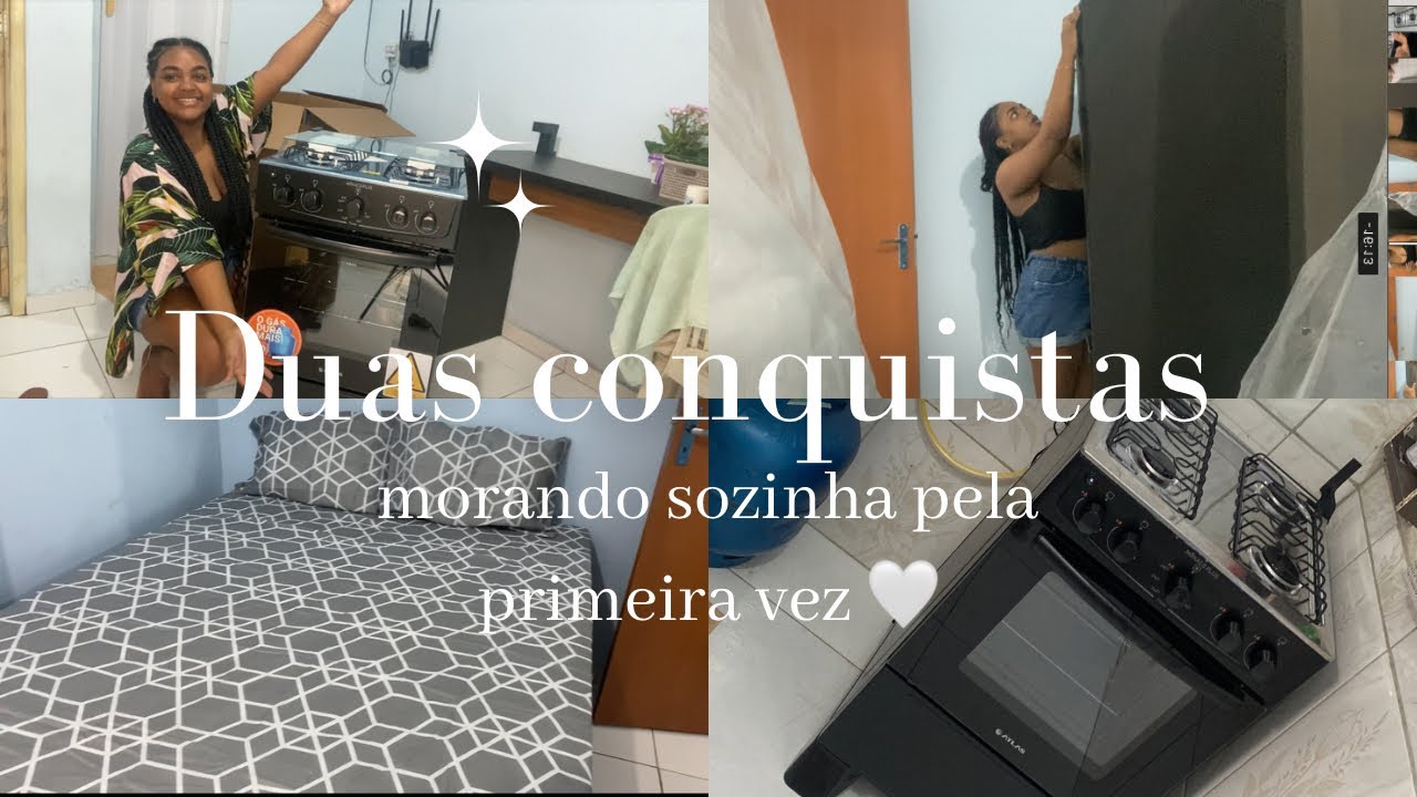Minha cama e o fogão chegaram!!! | MORANDO SOZINHA PELA PRIMEIRA VEZ🤍