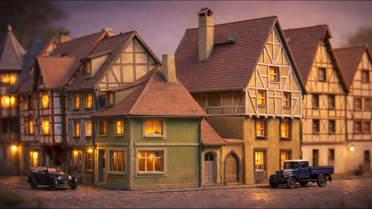 Old town house in scale 1:160 (N scale)