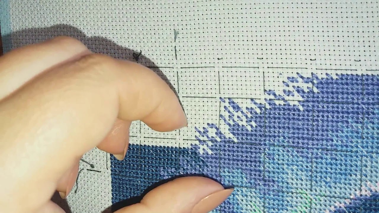 АСМР. Живой процесс вышивки. DIMENSIONS - Северное сияние. Завершение работы.