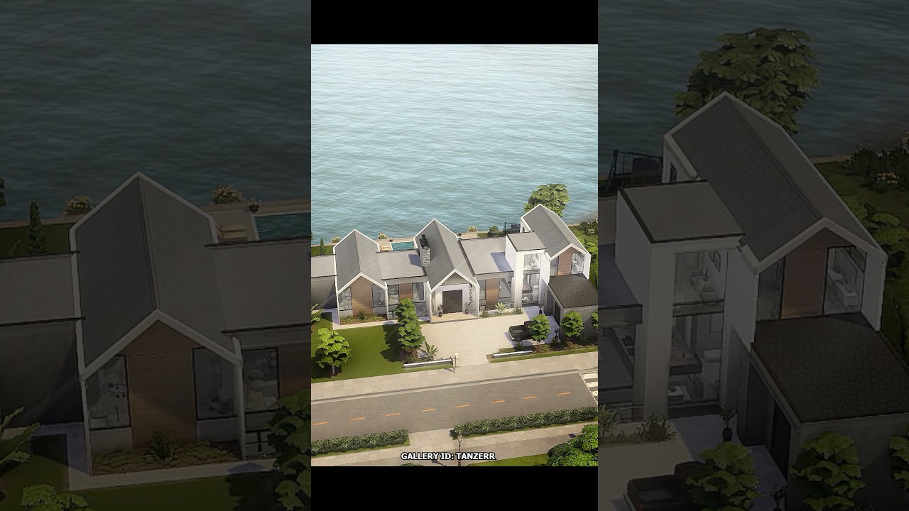Super Modern Family Home 😍 50x40 San Sequoia #sims4 #sims4speedbuild