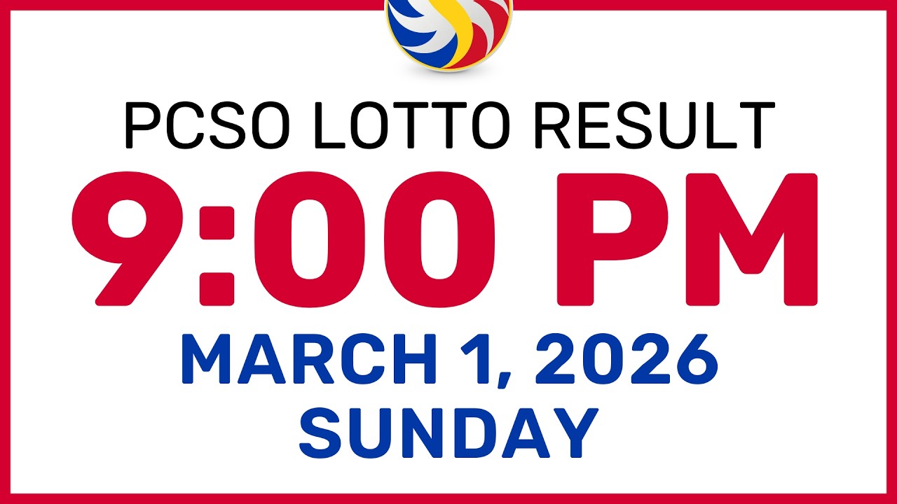 9pm Lotto Result Today March 1 2026 PCSO