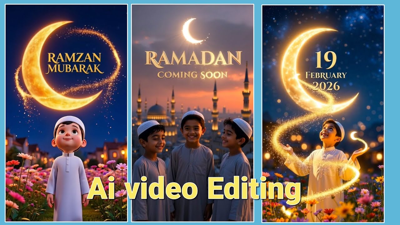 How to make Ramzan Status in Grok AI? | Gemini AI Prompts Ramadan video editing 🔥