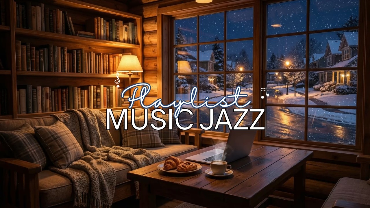 Relaxing Winter Café Jazz 🎶 Soft Music for Studying and Sleeping