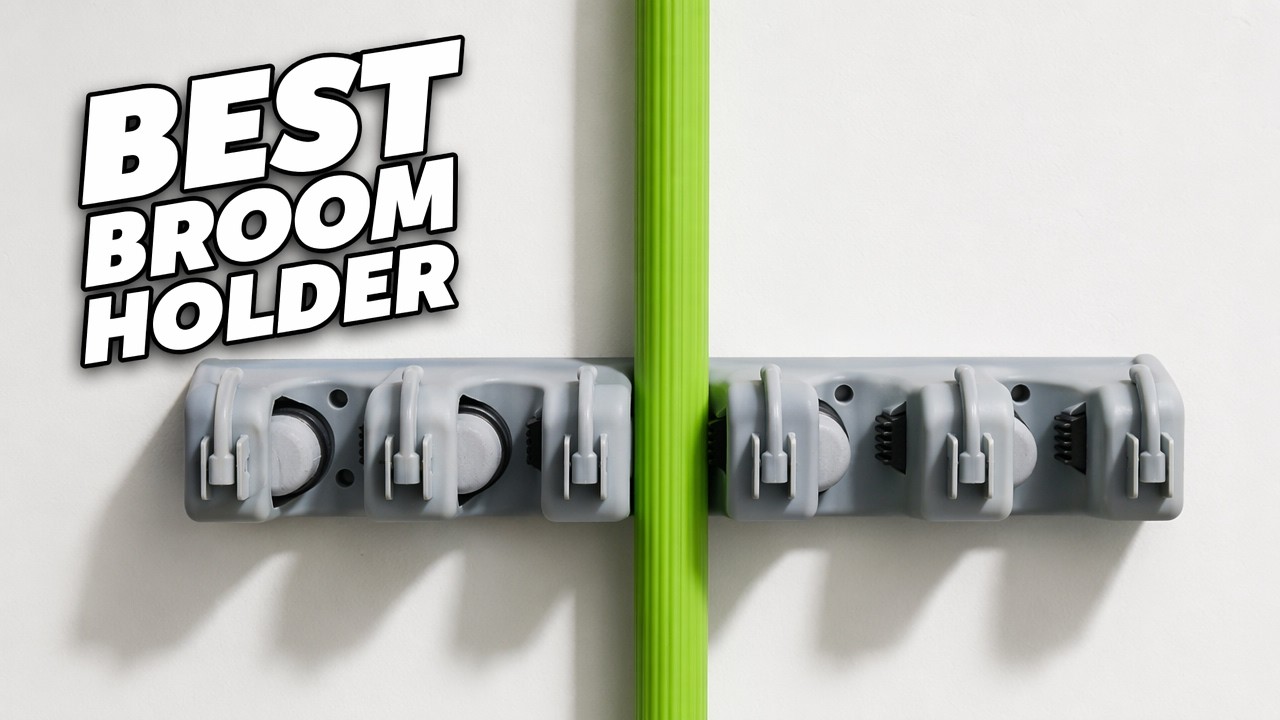 Wall Mounted 5 Slot Mop Broom Holder Tool Organizer Review