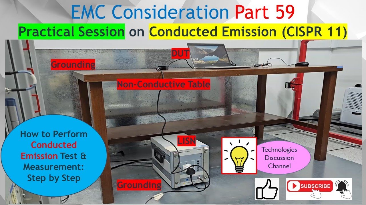 EMC #59. Practical Setup & Conducted Emission Testing for CISPR 11 (EN 55011) & CISPR 22 (EN 55022)