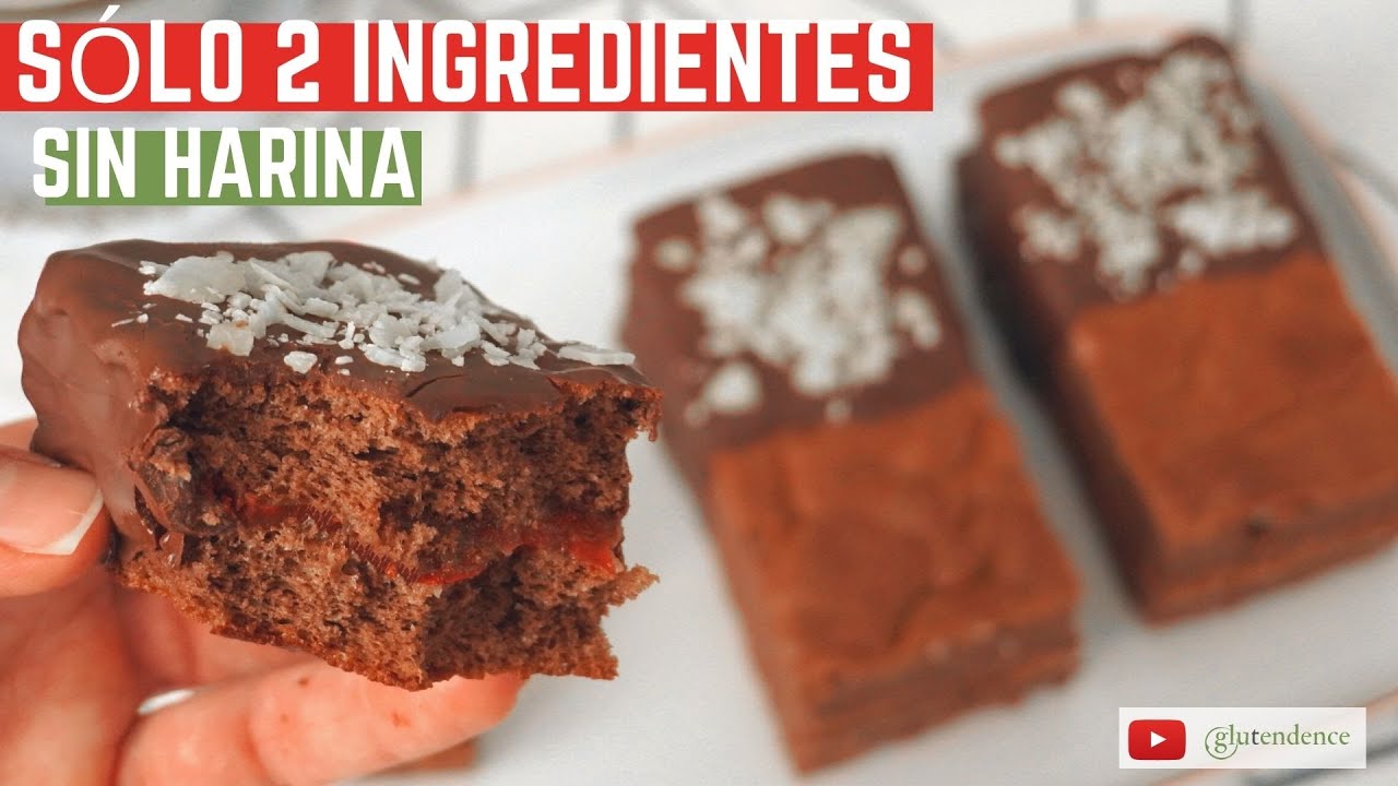 ¡SÓLO DOS INGREDIENTES! | Bizcocho de chocolate fácil | SIN GLUTEN, SIN HARINA.