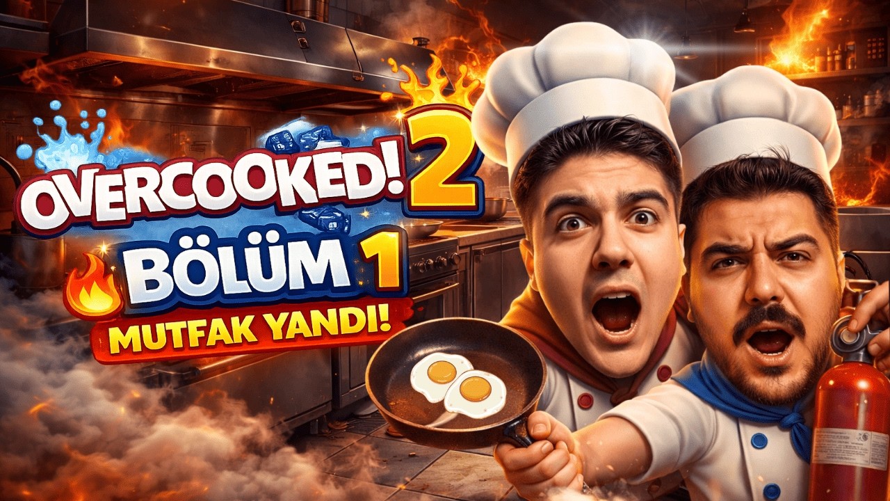 MUTFAK YANDI ! | ABİMLE OVERCOOKED 2 | BÖLÜM 1