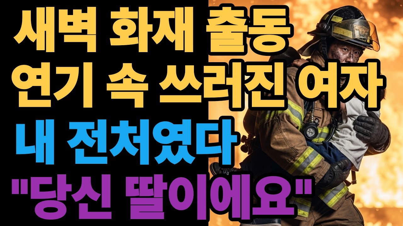 새벽 화재 현장에서 전 아내를 구했다…그녀 품에 안긴 아이가 내 딸이었습니다