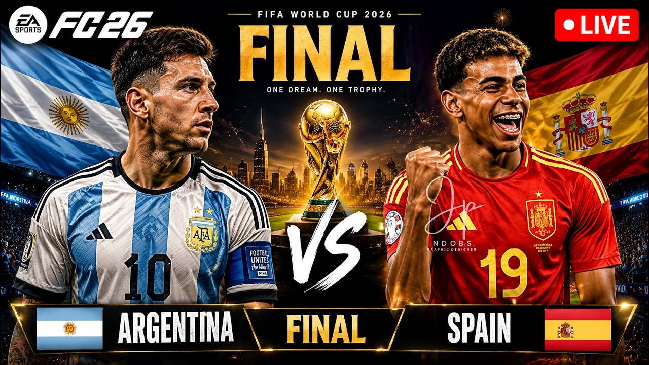 🔴 LIVE | Argentina vs Spain | FIFA World Cup 2026 FINAL | FC 26 Gameplay (4K)