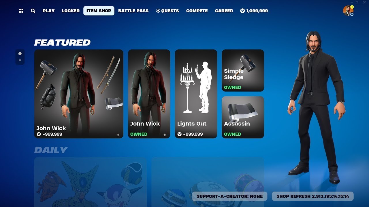 Fortnite John Wick Skin Got 2 NEW *JET BLACK* Styles + 1 EMOTE From The Movies! (Gameplay & Review)