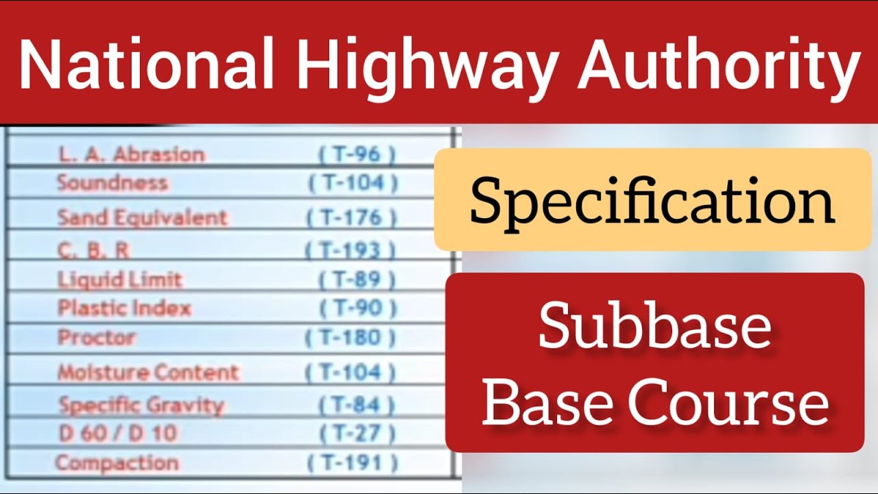 NHA Specification for Subbase & Aggregate Base Course | Urdu / Hindi | All About Civil Engineer