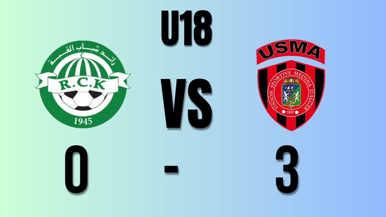 RCK - USMA U20  رائد القبة - إتحاد الجزائر