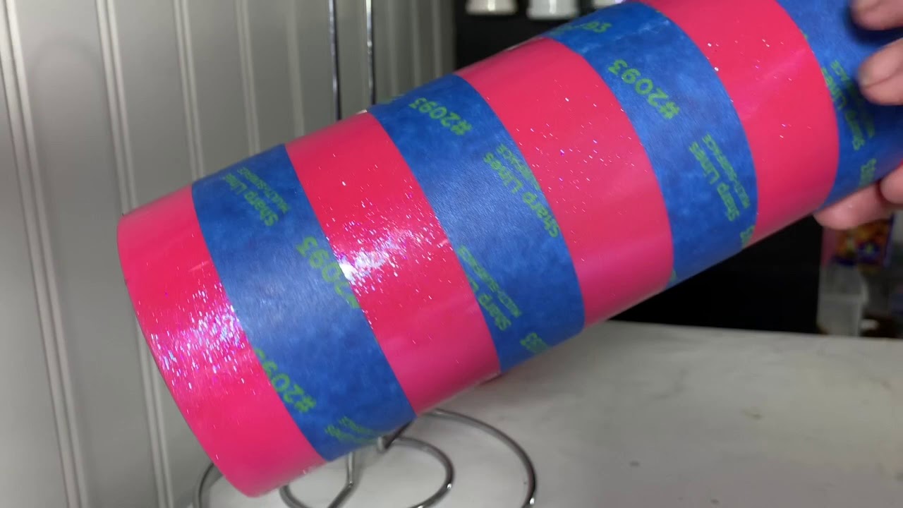 Striped Glitter Tumbler Tutorial