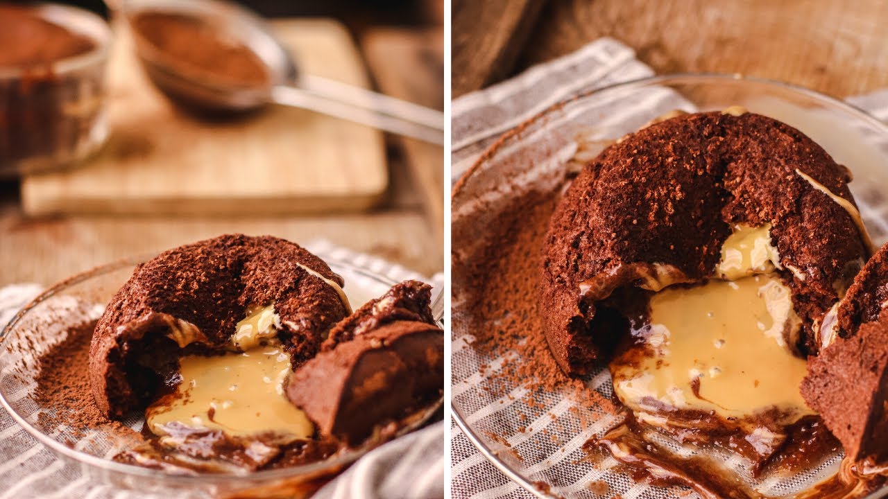 Coulant de chocolate y peanut butter | SIN AZÚCAR Y EN 12 MINUTOS | Delicious Martha
