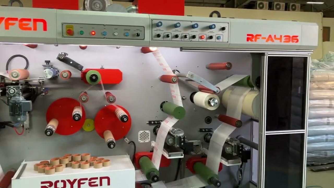 Discover the worlds most productive adhesive packaging tape flexo press, the Royfen RF-AT 436