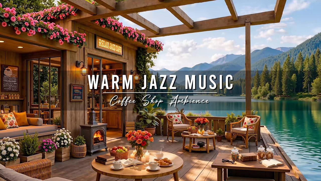 Stress Relief with Warm Jazz Instrumental Music ☕ Cozy Coffee Shop Ambience & Jazz Relaxing Music