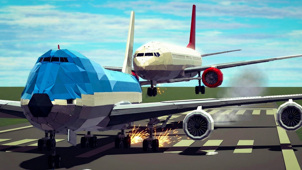 Airplane Crashes, Emergency Landings & Runway Collisions - Besiege
