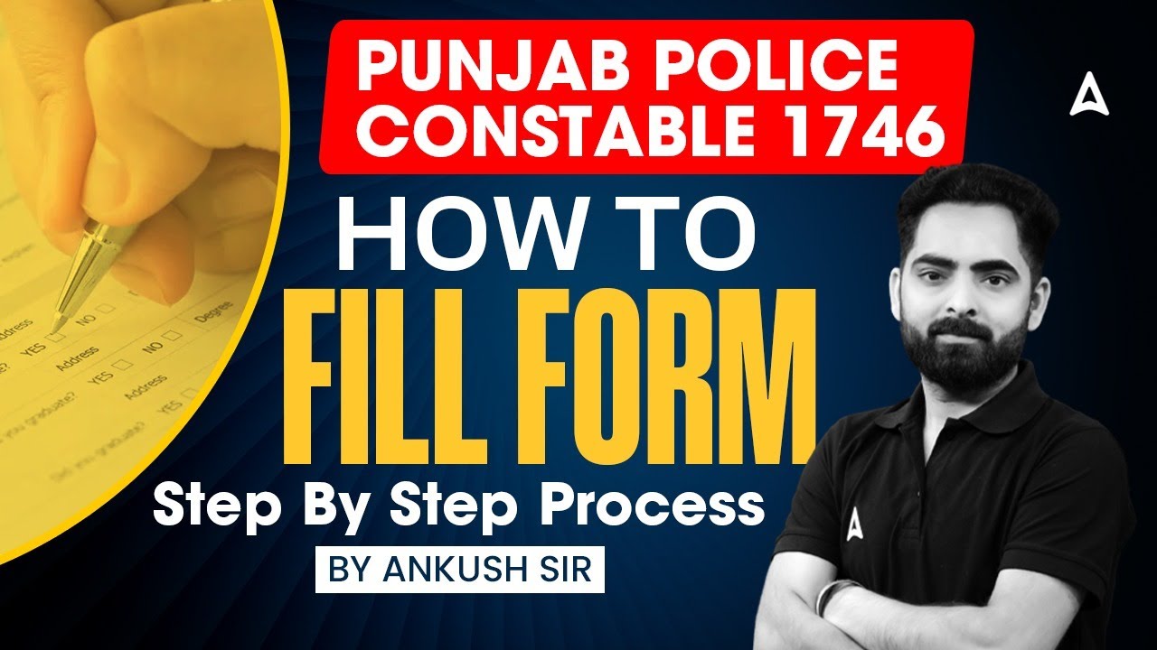 Punjab Police Constable Form Fill up 2025 | How to Fill the Form of Punjab Police | Ankush Sir