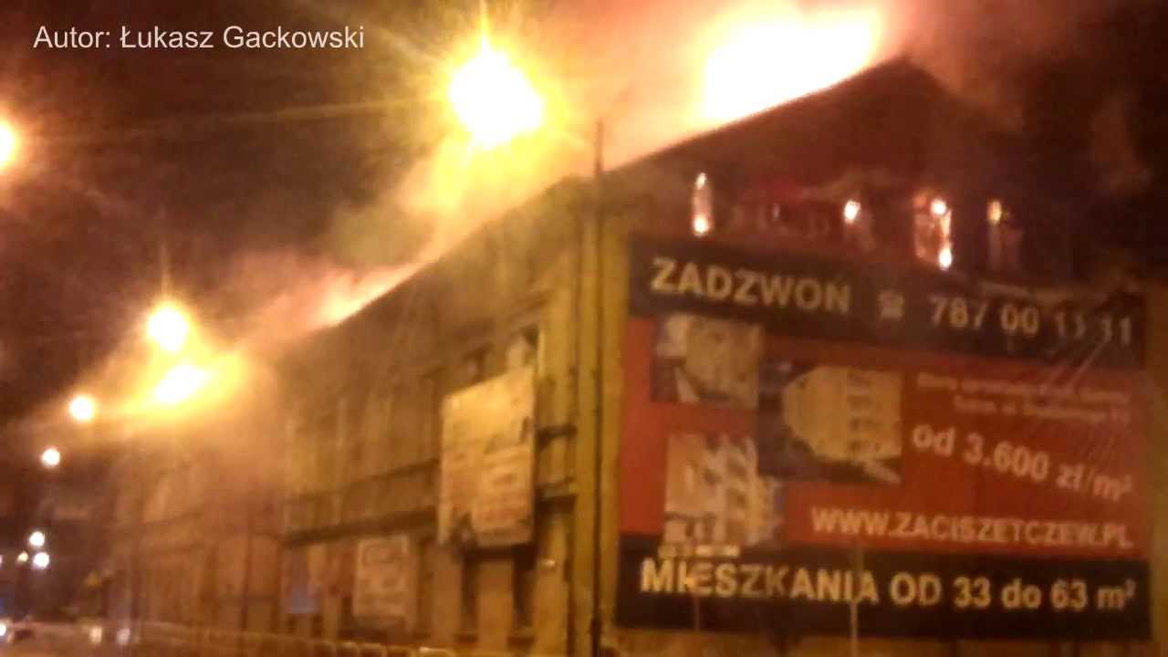 Pożar w centrum Tczewa