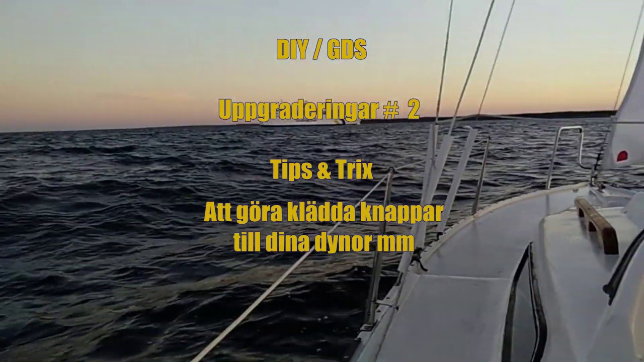 DIY / GDS Att göra klädda knappar till dina båtdynor, möbler, med mera.