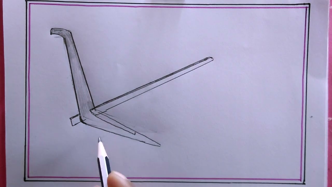 how to draw a plough step by step/plough drawing