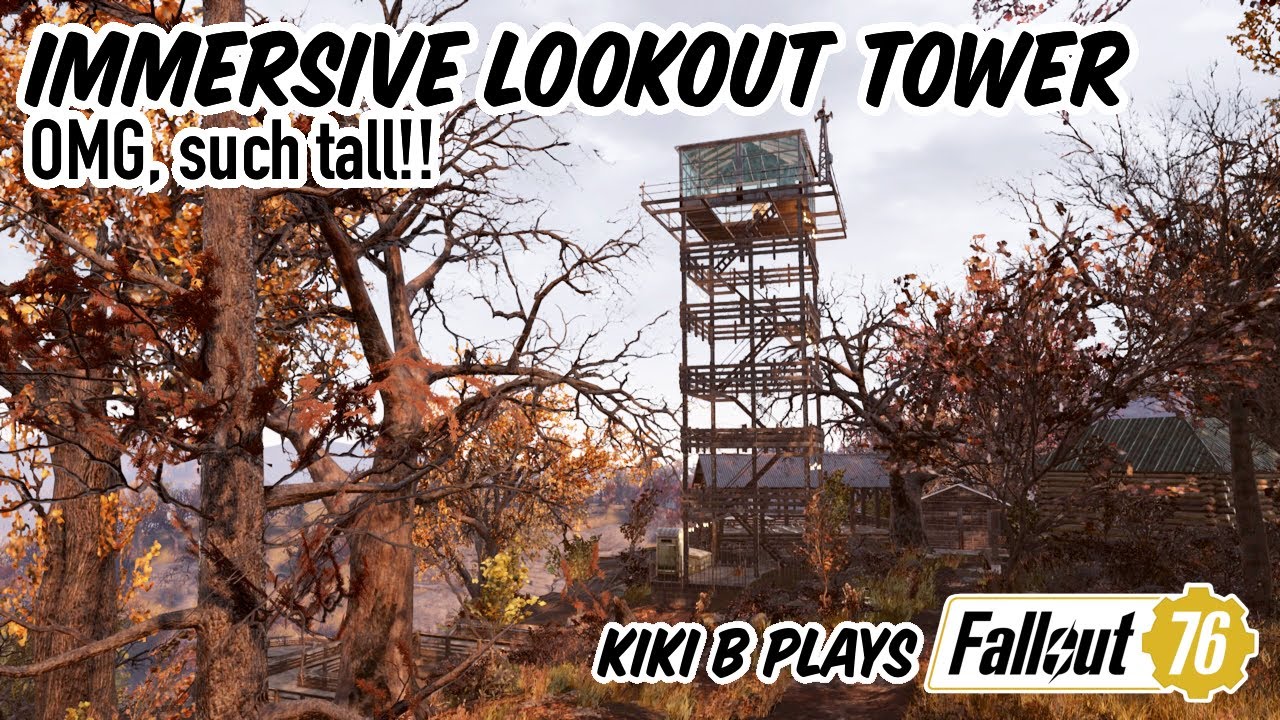 How To Build An Amazingly TALL Lookout Tower | CAMP Building Tutorial | Kiki B Plays Fallout 76