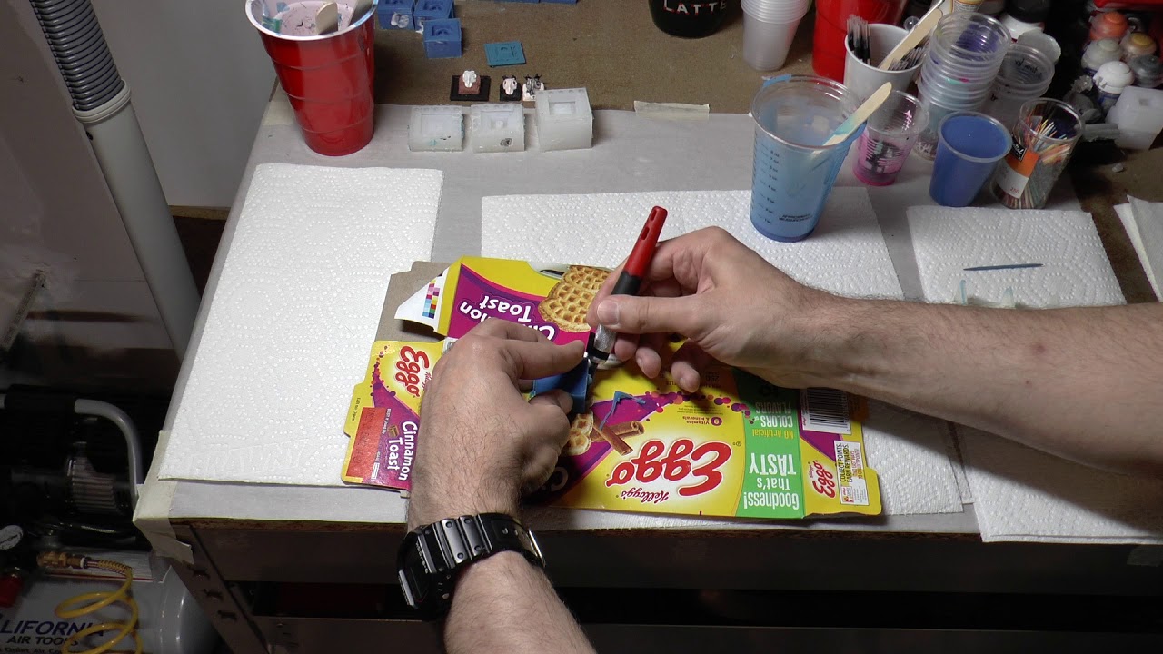 Z-Butt: making two part silicone molds for keycaps (2 of 4)