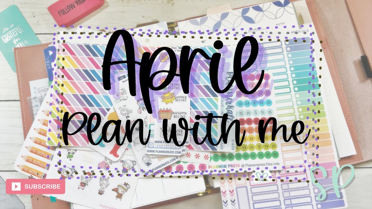 APRIL Plan With Me *Rainbow Edition!* No Kit Monthly Plan with me | #sarplans