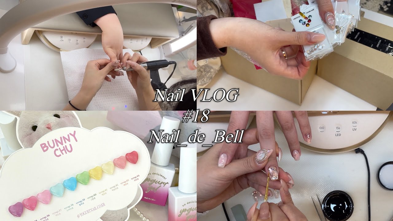 네일샵 원장의 일상VLOG💓| 시술영상 2개🌸|벚꽃네일 보러오세요ꔛ|인스타그램이 또 정지되었다,,,🥲|네일샵 시술조명 추천 |라운드라이트✨