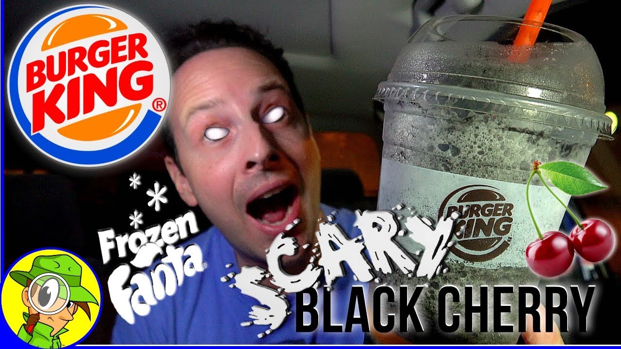 Burger King&reg; | Frozen Fanta&reg; Scary Black Cherry | Food Review! 🍔👑🍒😱
