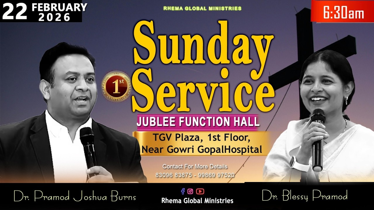 Dr. Pramod Joshua Burns | Dr. Blessy | The Rhema Global Ministries | 1st Service
