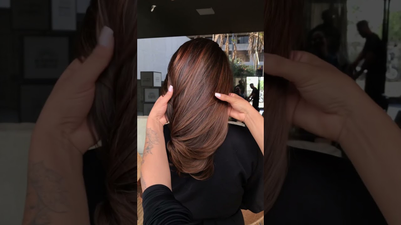 Marrom acobreado #mechas #hairstyle #tiktok #cabelo #cabeleira #hair #hairbrasil #haircutting