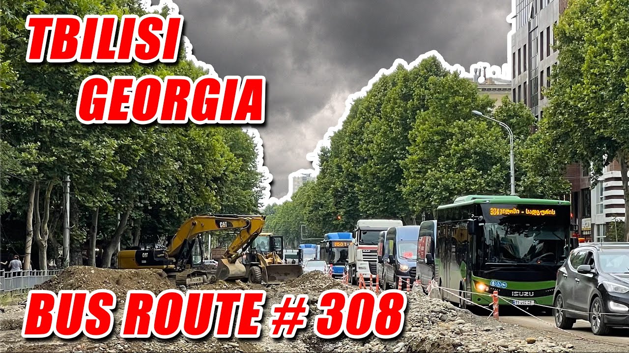 Bus #308 - Window View Through The Tbilisi Georgia