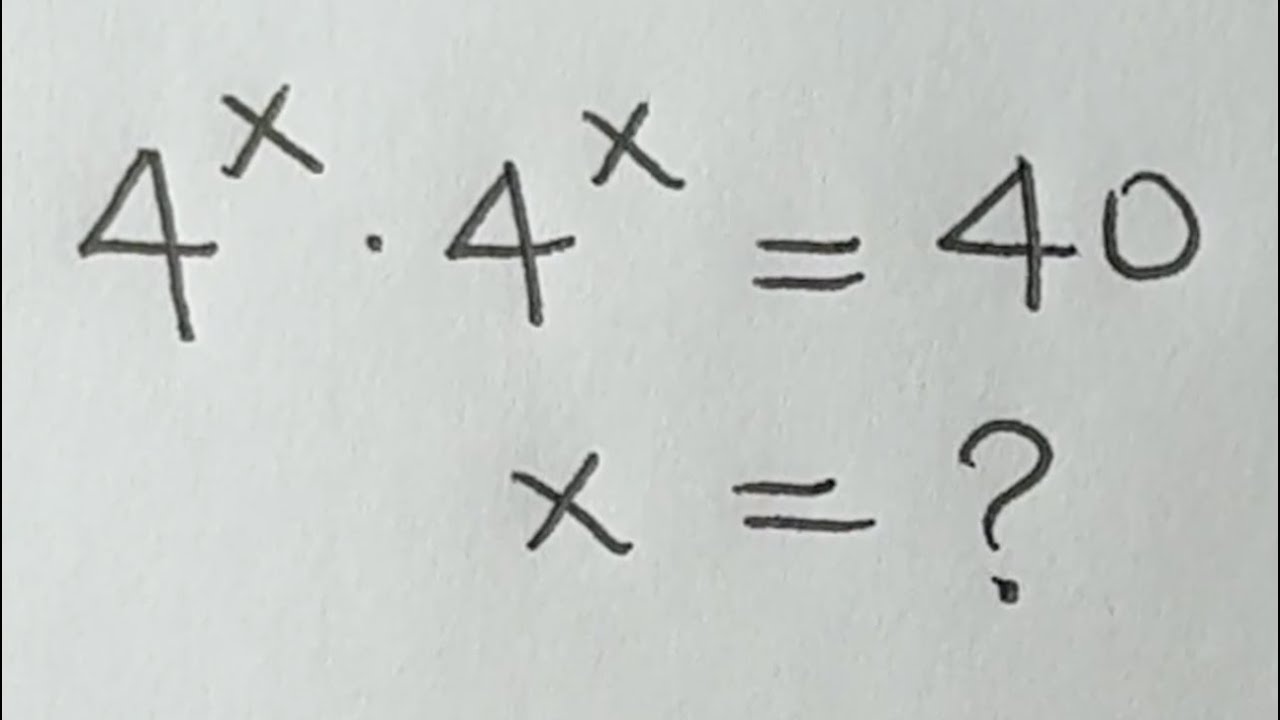 Solve for x in this nice exponential equation | Math Olympiad Mathematics