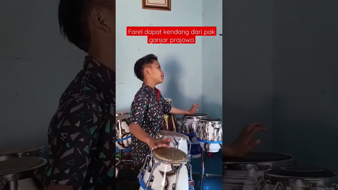 FAREL DAPAT KENDANG DARI PAK GANJAR DAN AKSI ALVARO PENGENDANG  IMUT #shorts / Ojo dibandingke