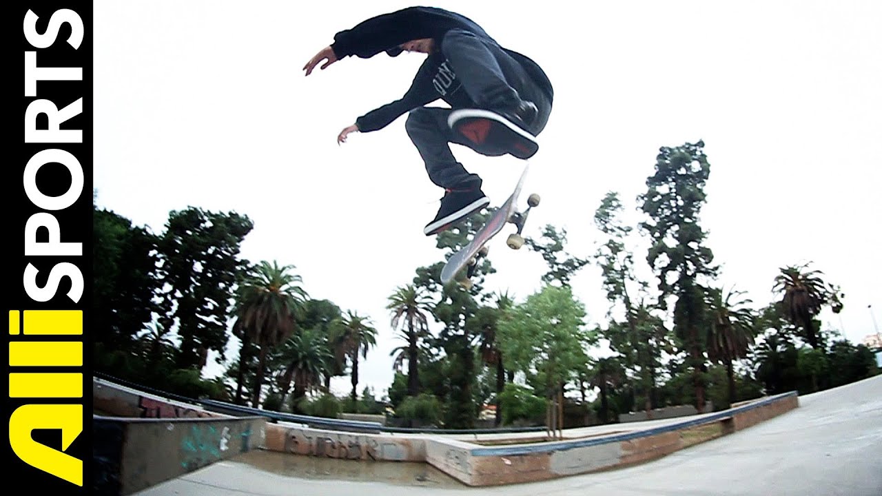 How To Fakie Frontside 180 Kickflip, Dave Bachinsky, Alli Sports Skateboard Step By Step Trick Tips
