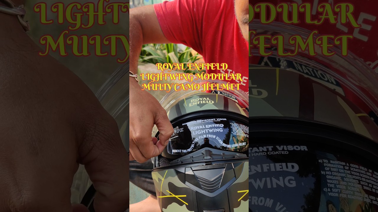 UNBOXING ROYAL ENFIELD LIGHTWING MODULAR  MULTY CAMO HELMET 😮 #youtubeshorts #unboxingvideo #helmet