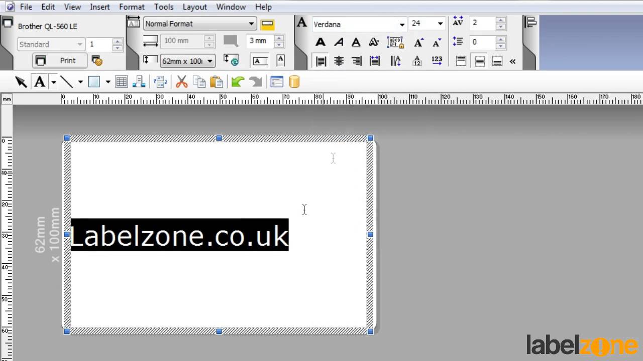 Brother P-Touch Editor Tutorial: How to Making a Textbox