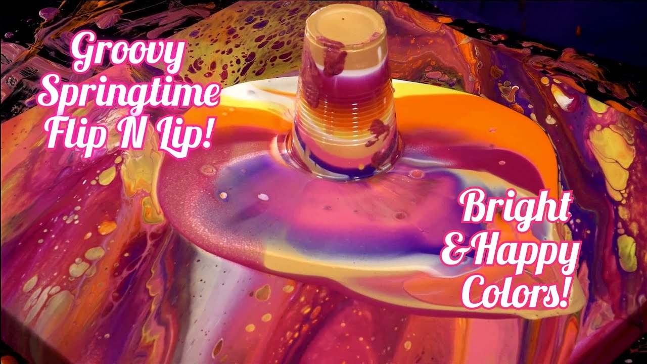 Groovy Springtime Flip n Lip!🌷 Celebrating Springtime With Amazing Acrylic Colors! WOW!