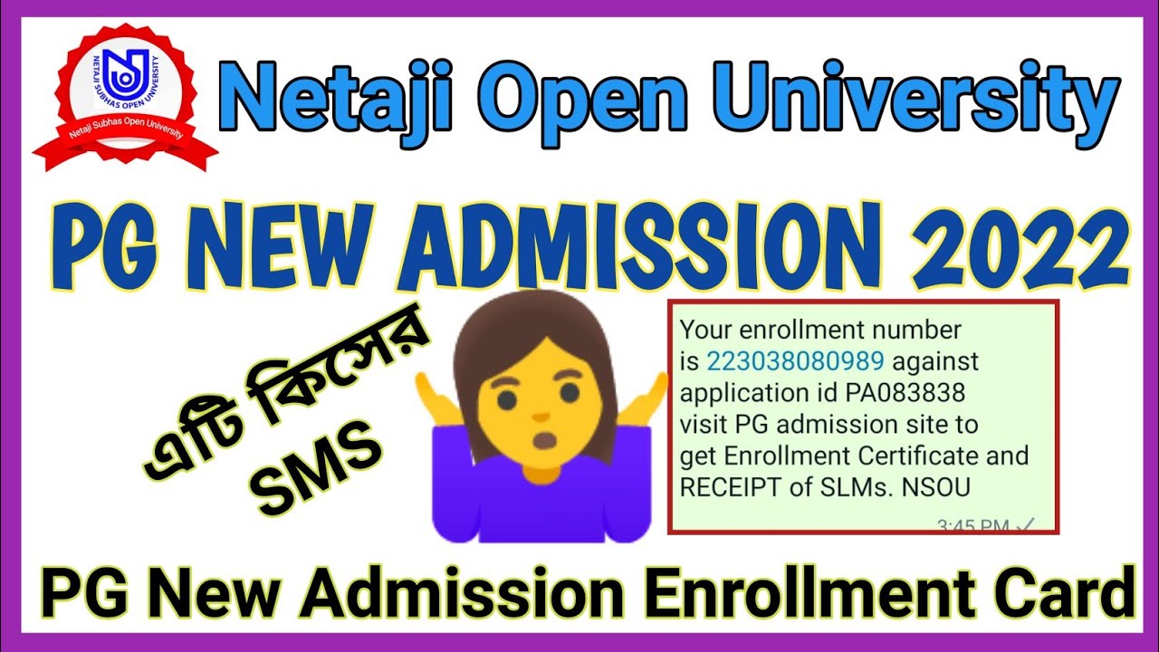 nsou pg enrollment certificate download 2022 l nsou pg slm receipt download ll