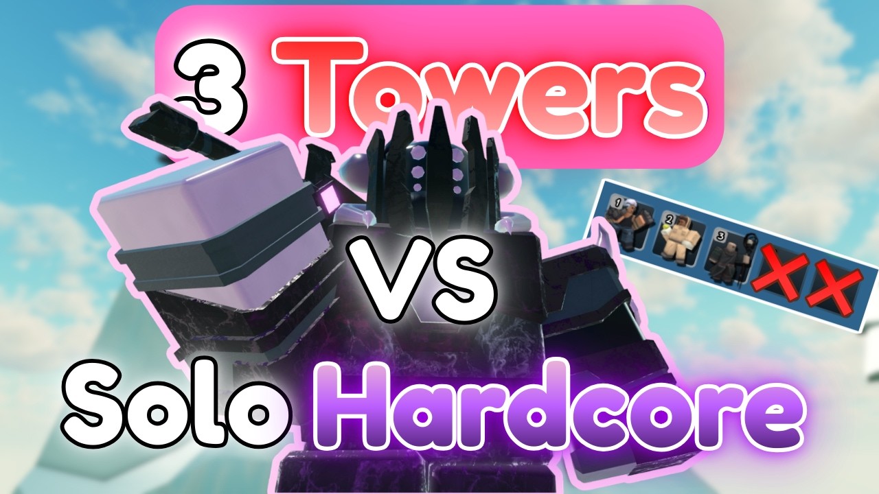 This Is How I Beat Solo Hardcore With Only 3 Towers... | Roblox Tower Defense Simulator
