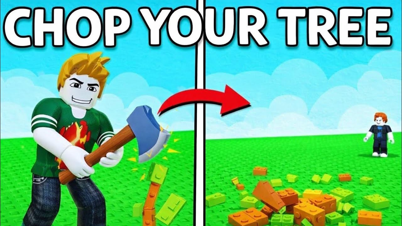 I Started as a NOOB and Became PRO by Chopping Trees  #roblox 