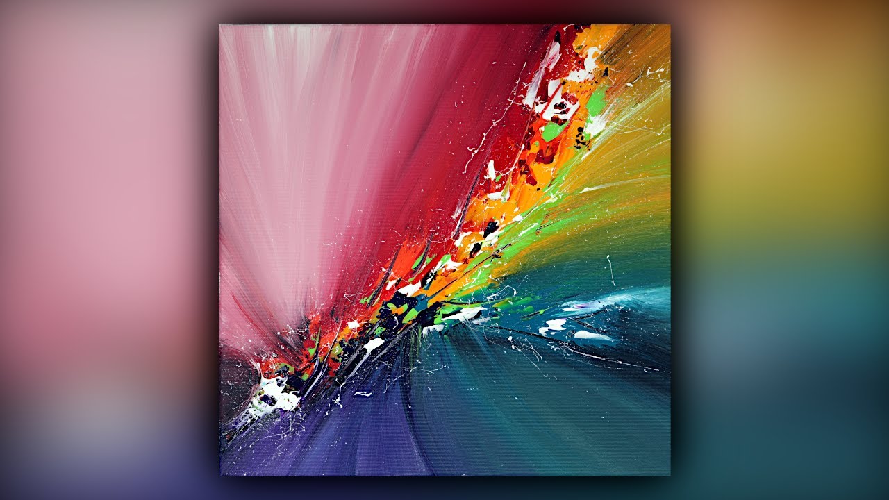 Colorful Abstract Painting / Satisfying / Acrylics / Palette Knife / Demo #095