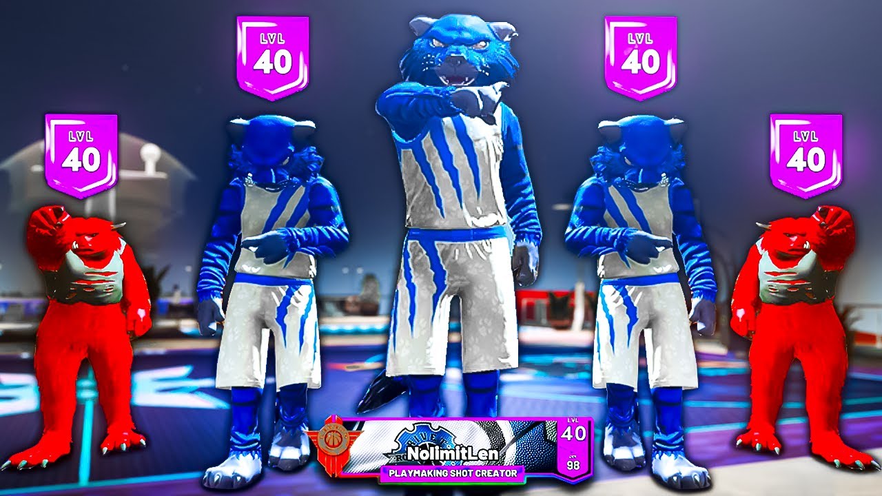 THE FIRST 5 LEVEL 40 MASCOTS TAKEOVER THE PARK ON NBA 2K22 (WE SHUT DOWN THE SERVERS)