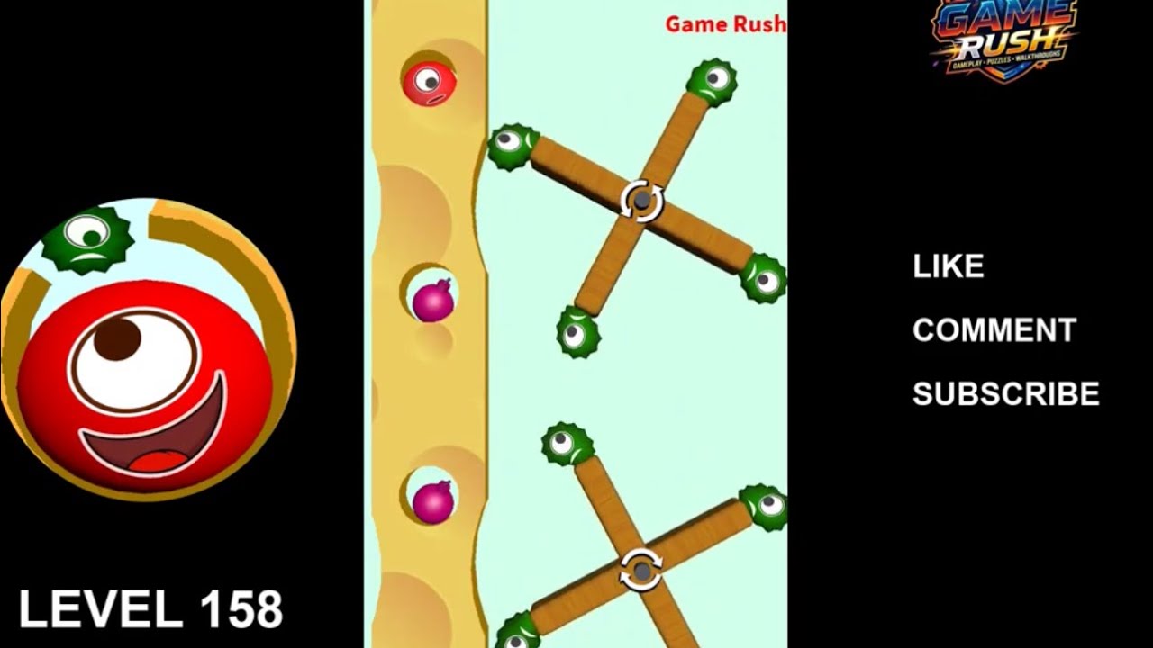 Hungry Balls Level 158 Walkthrough - Satisfying Physics Puzzle