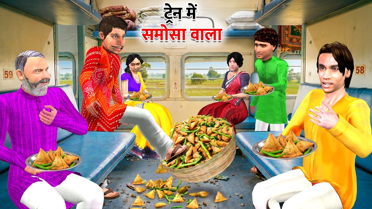 Railway Me Samosa Wala Tasty Train Samosa Street Food Comedy Hindi Kahaniya Moral Stories