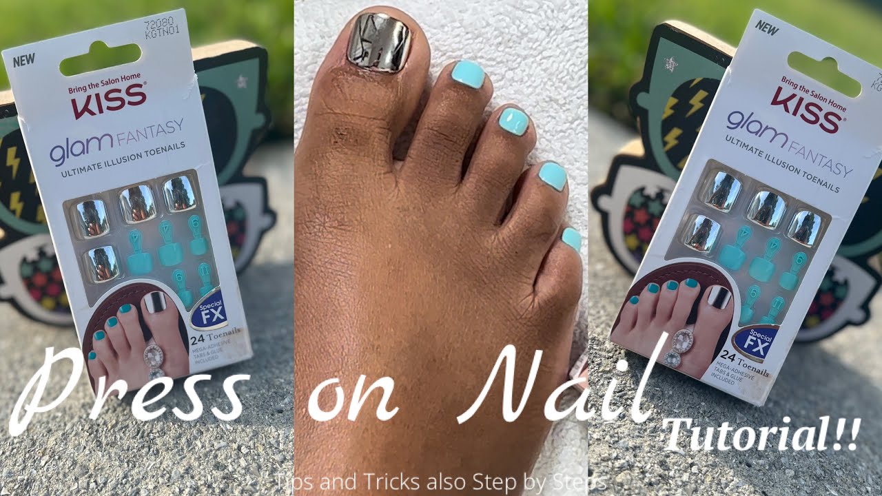 DIY $7 PEDICURE | PRESS ON NAILS | TOE NAILS EDITION!! #pressonnails #kissnails
