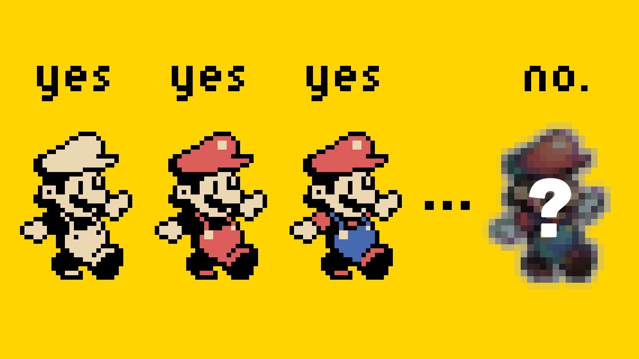 Mario pixel art, but I keep adding new colours until it’s too much